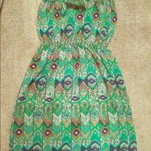 Sleeveless Mini dress with cinched waist